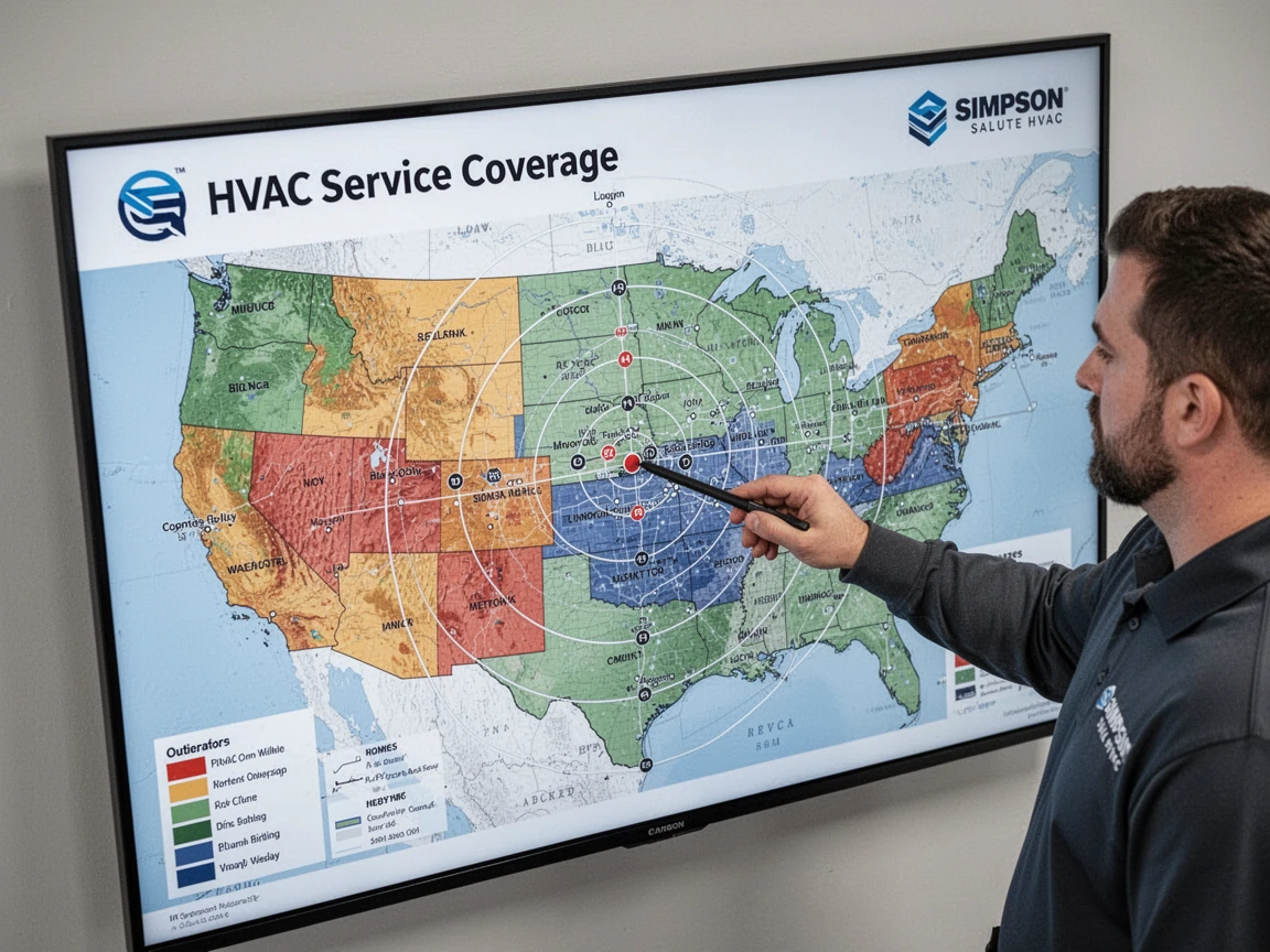Hvac Service Areas Map